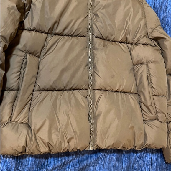 H&M Taupe Brown Quilted Jacket with Hood - Picture 3 of 8